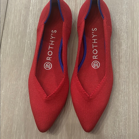 Rothy's Vibrant Red Pointed Flats - Picture 2 of 4
